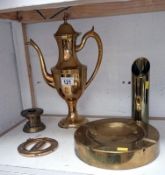 Brass coffee pot,