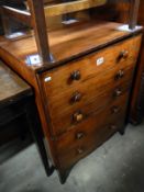 A Victorian mahogany chest commode