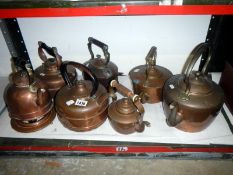 7 copper kettles