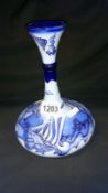 Moorcroft decanter-style centenary item in blue decorated with sailing boats