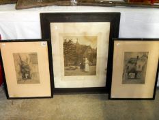 2 framed and glazed prints of York by F.
