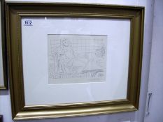 A framed Henri Matisse lithograph circa 1930 signed in pencil