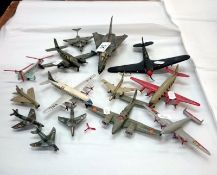 A quantity of cast Dinky aircraft models