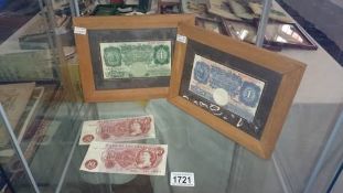 4 old bank notes