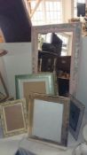 A quantity of picture frames & mirror