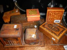 A quantity of boxed including inlaid