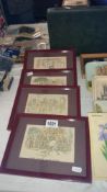 4 old collectable prints