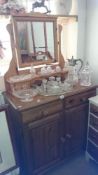 A pine dressing table