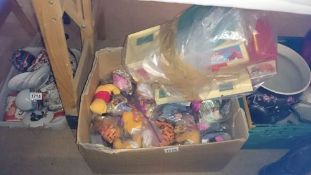 A box of McDonald's toys etc