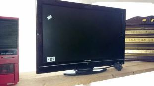 A Toshiba flat screen TV