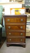 A 4 drawer mahogany chest