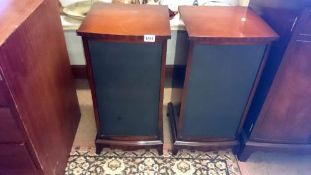 A pair of mahogany speakers