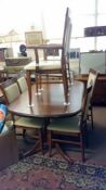 A mahogany table & 6 chairs