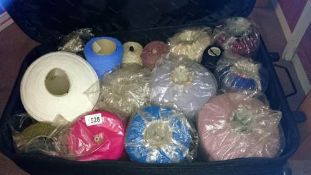 A suitcase full of wool