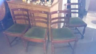 A set of 4 old chairs