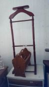 A magazine rack & suit rack