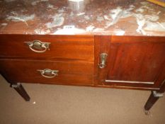 An old marble top washstand