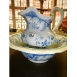 A Victorian jug and bowl a/f