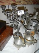 2 silverplate candelabra