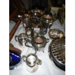 A quantity of silverplate items