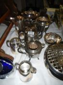 A quantity of silverplate items