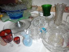 A large quantity of cut and other glass