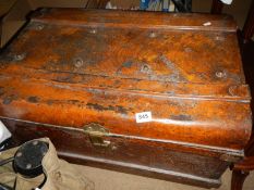 An old tin trunk