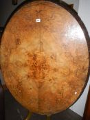 A Victorian oval inlaid loo table