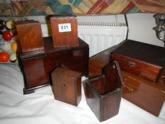 A quantity of old wooden boxes