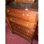 A mahogany 7 drawer chest of drawers