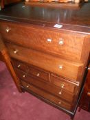 A mahogany 7 drawer chest of drawers