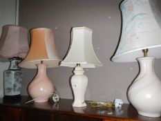 4 table lamps