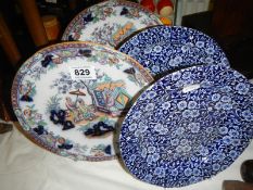 4 interesting old plates