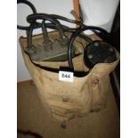 An old army mine detector in bag