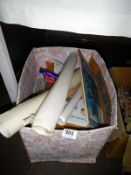 A box of ephemera etc