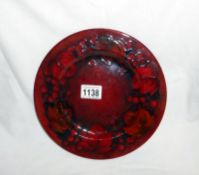 1928 Moorcroft Leaf & Berry Flambe plate