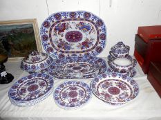 Victorian Spode dinner ware including 2 large meat platters a/f