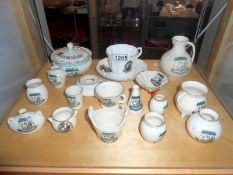 19 pieces of Uppingham school crested china ware (mostly Goss) inc.