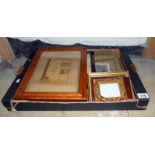 A quantity of antique picture frames inc.