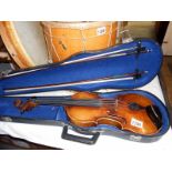 A Berlin copy of Casper AA Salo violin with 2 bows