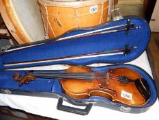 A Berlin copy of Casper AA Salo violin with 2 bows