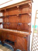 A magnificent inlaid Scottish mahogany dresser