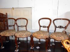 A set of 3 dining chairs & 1 other