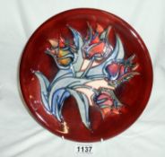 1993 Moorcroft Sally Tuffin tulip design plate
