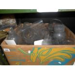 A box of oil lamp chimneys