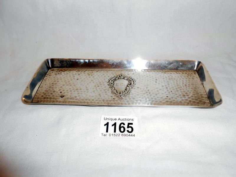 Goldsmiths silver tray Hallmark rubbed