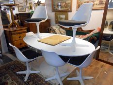 A retro dining table & 6 chairs