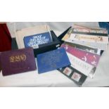 A large quantity of GB mint proof stamps and coin proof sets