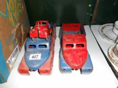 2 pressed steel arrow special delivery trucks & 1 other