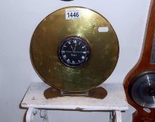 A North & Sons Ltd Watford clock in brass frame